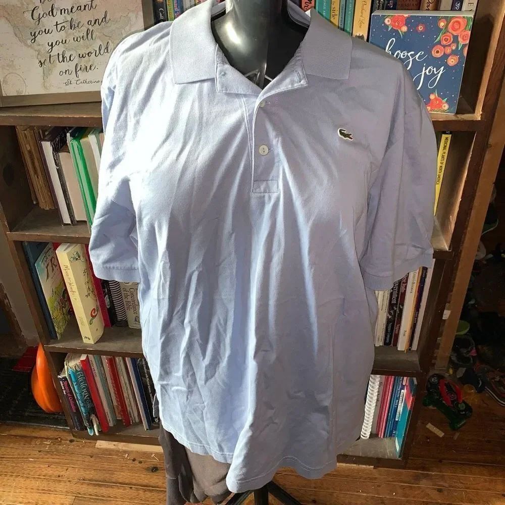 Lacoste light blue preppy Golfcore 8/3x collared polo shirt